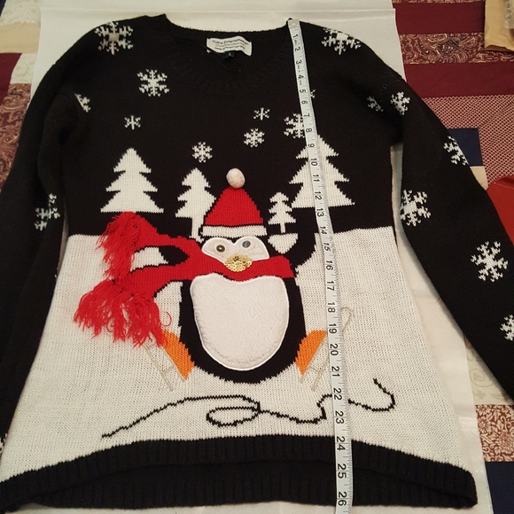 Ugly Christmas Sweater Tiara International Penguin Small - Picture 10 of 11